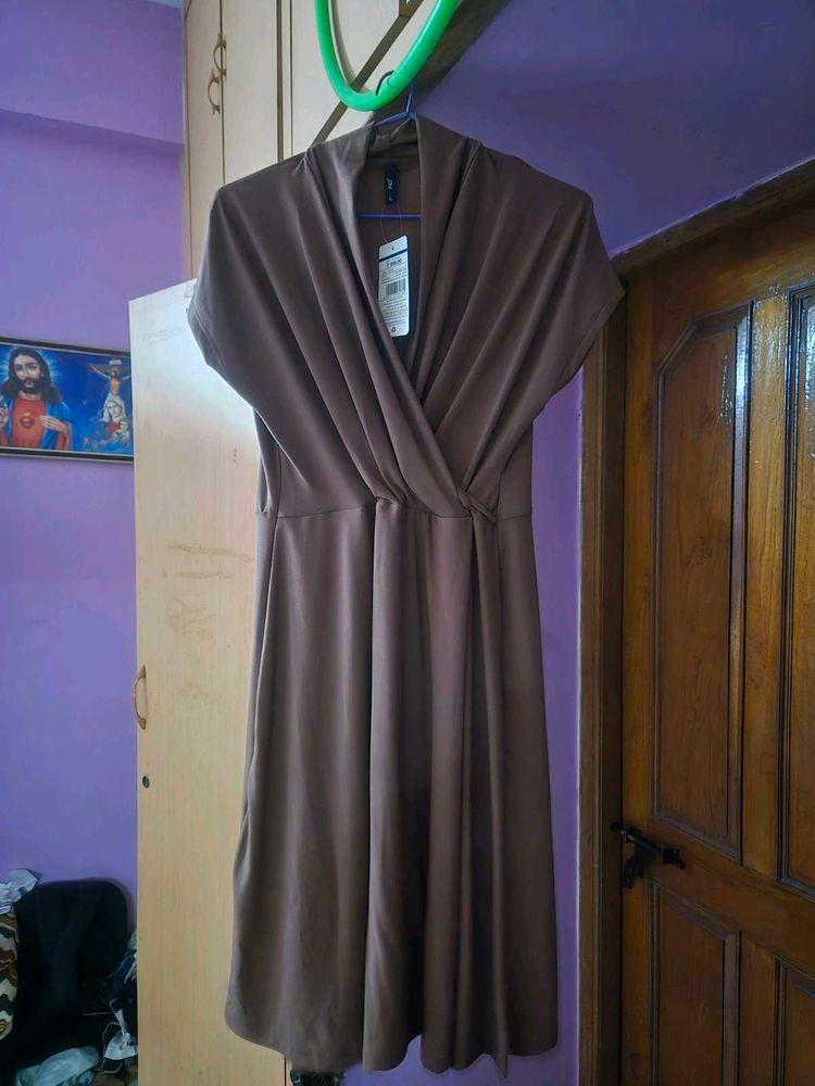 Solid Brown Dress