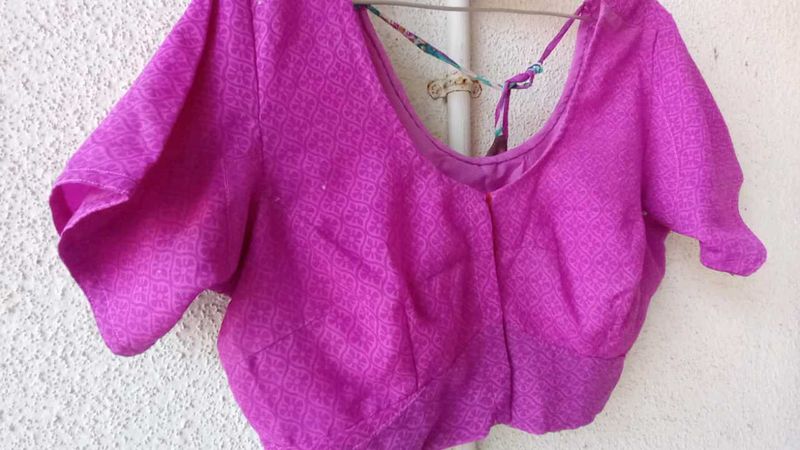 Vibrant Pink Printed Blouse