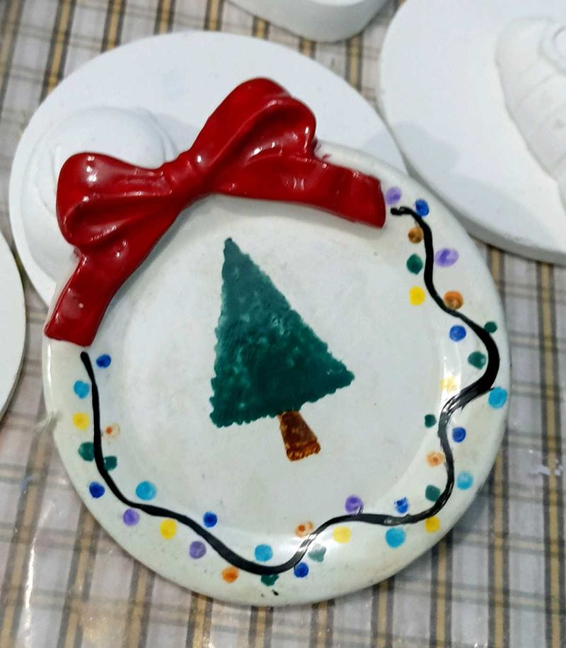 Festive Christmas Tree Plate