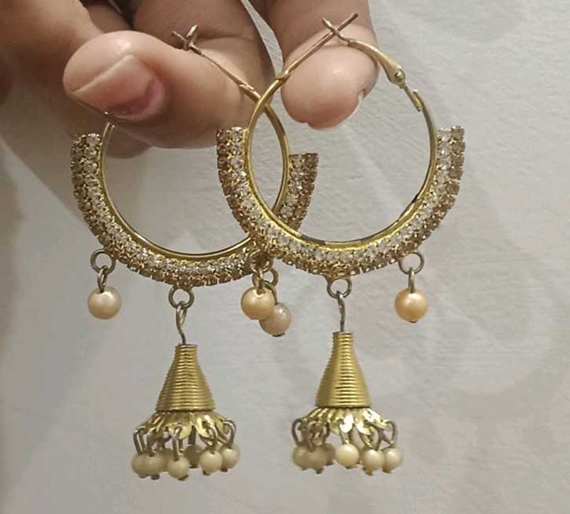Hoop Jhumka Earrings