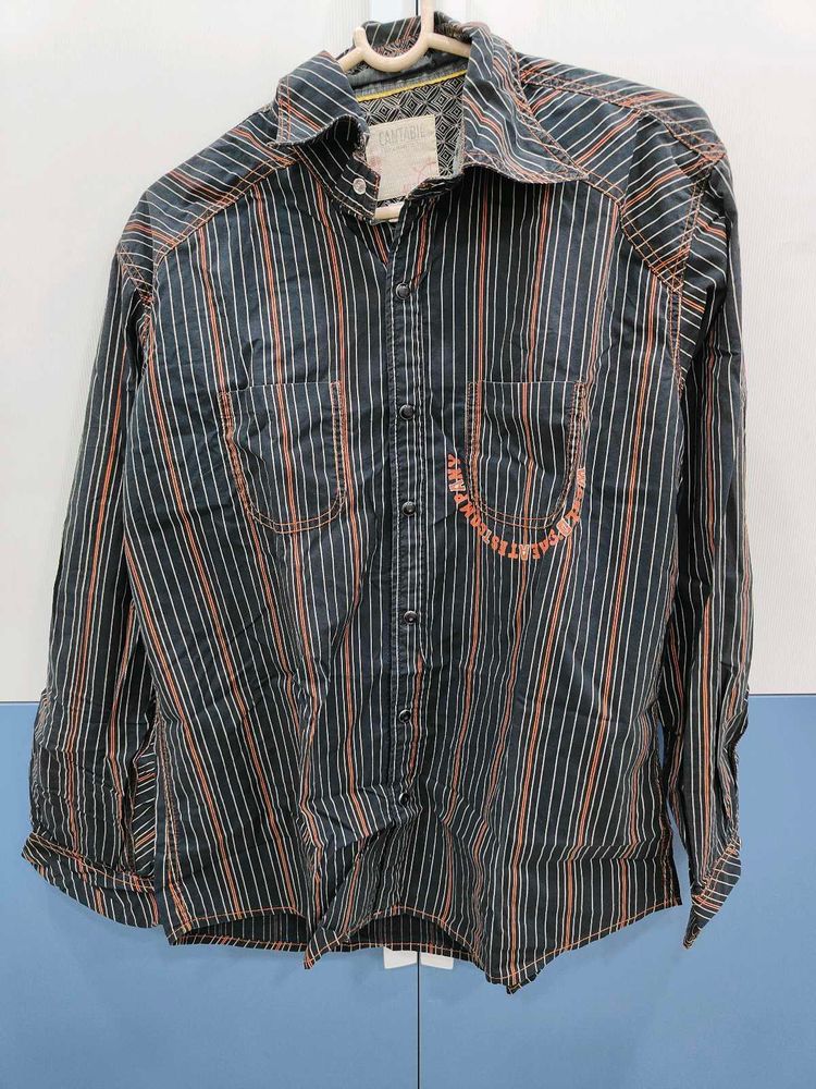 Men's Striped Long Sleeve Shirt