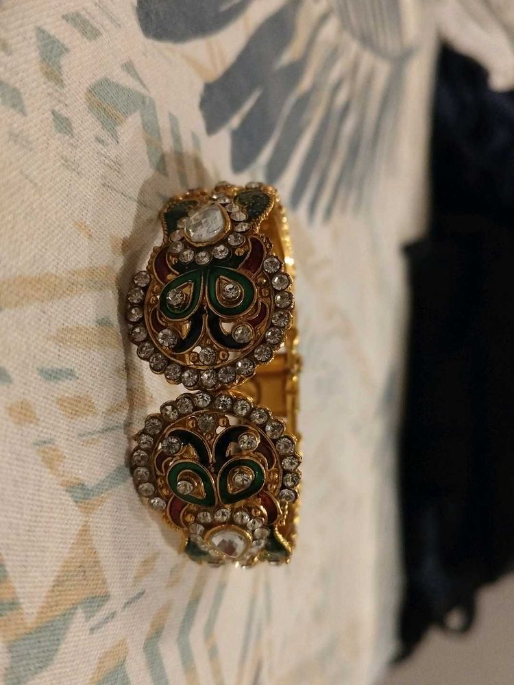 Exquisite Embellished Gold Bangle