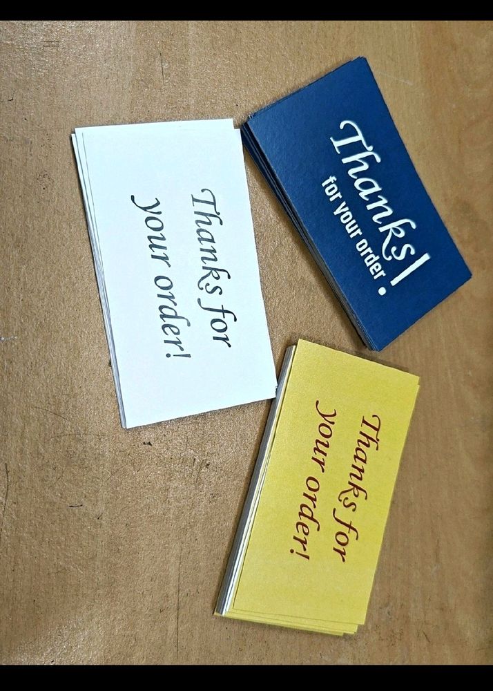 Thanks For Your Order Card (50 Pieces)