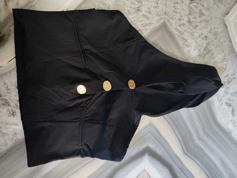 Elegant Black top with Gold Buttons