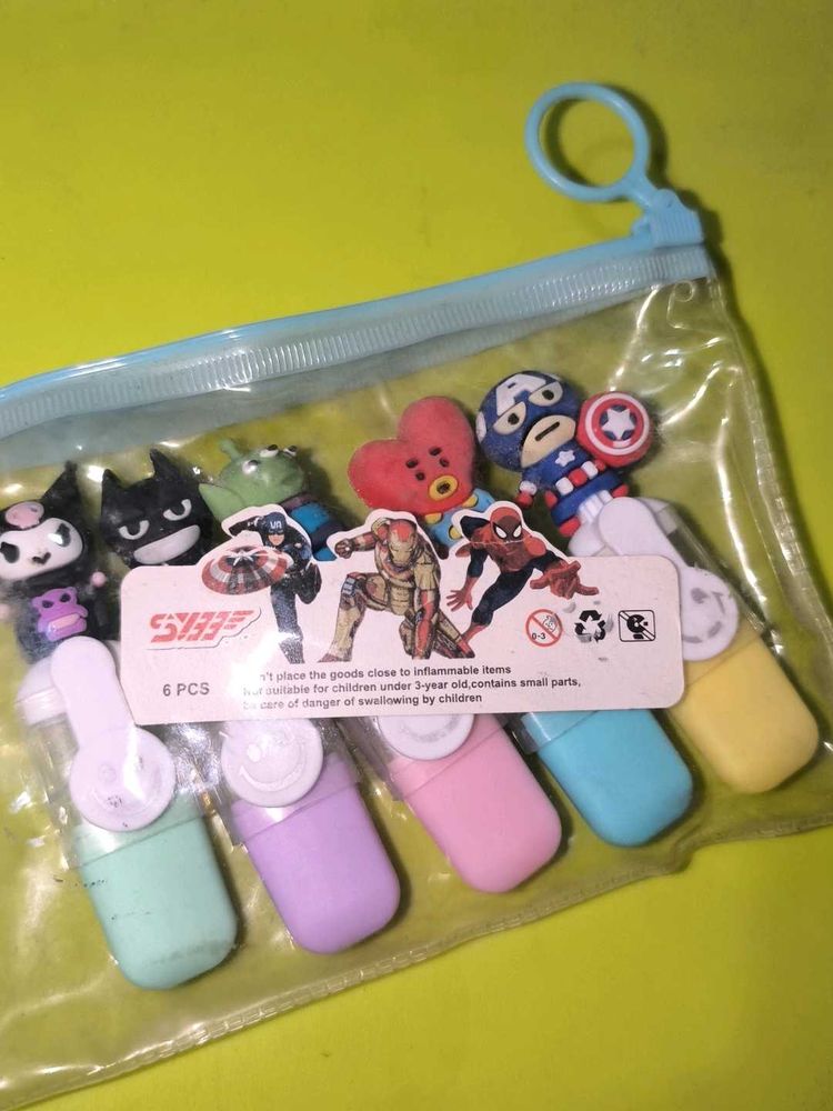 Cute Character Eraser Set