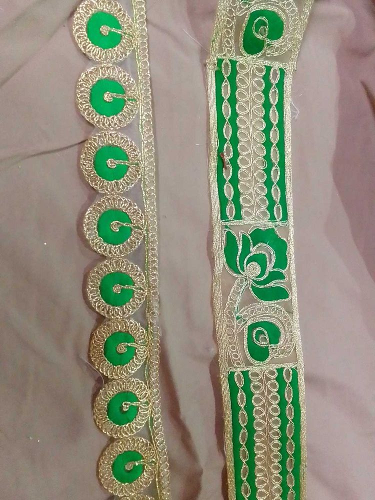 Green &amp; Gold Decorative Lace