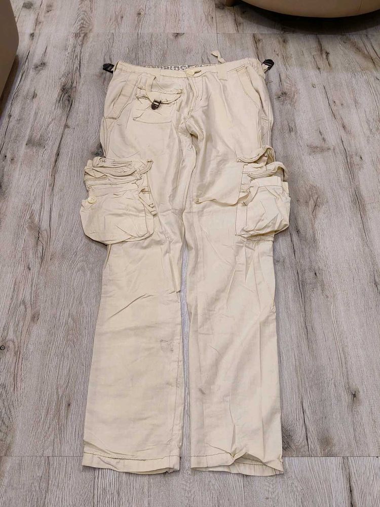 Y2K Beige Cargo Pants