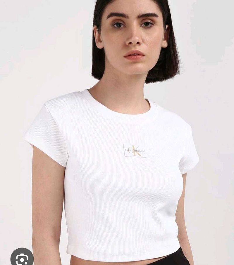 BODY &amp;MIND White Ribbed Crop Top