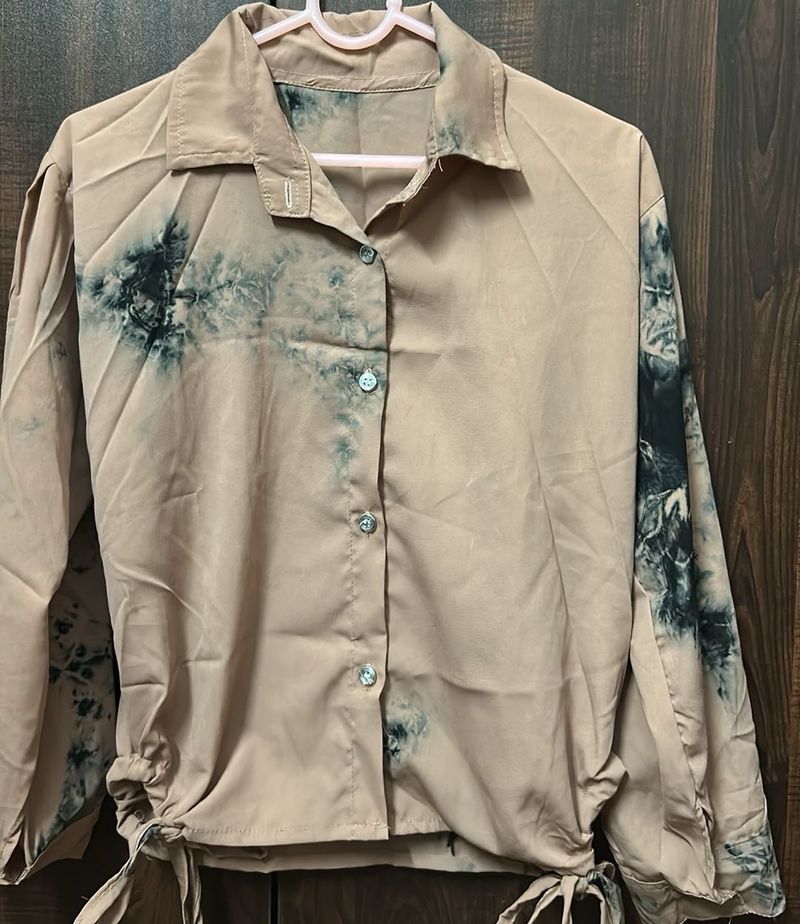 Stylish Tie-Dye Button-Up Shirt