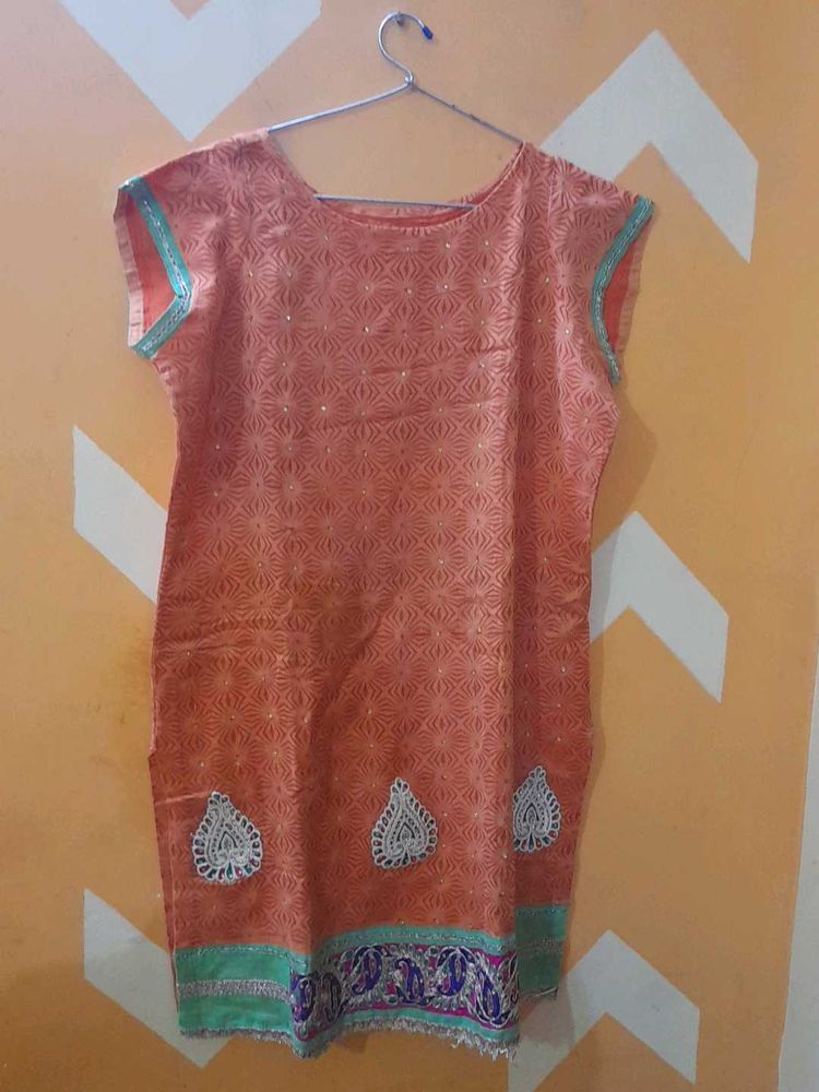 Orange Ethnic Kurta