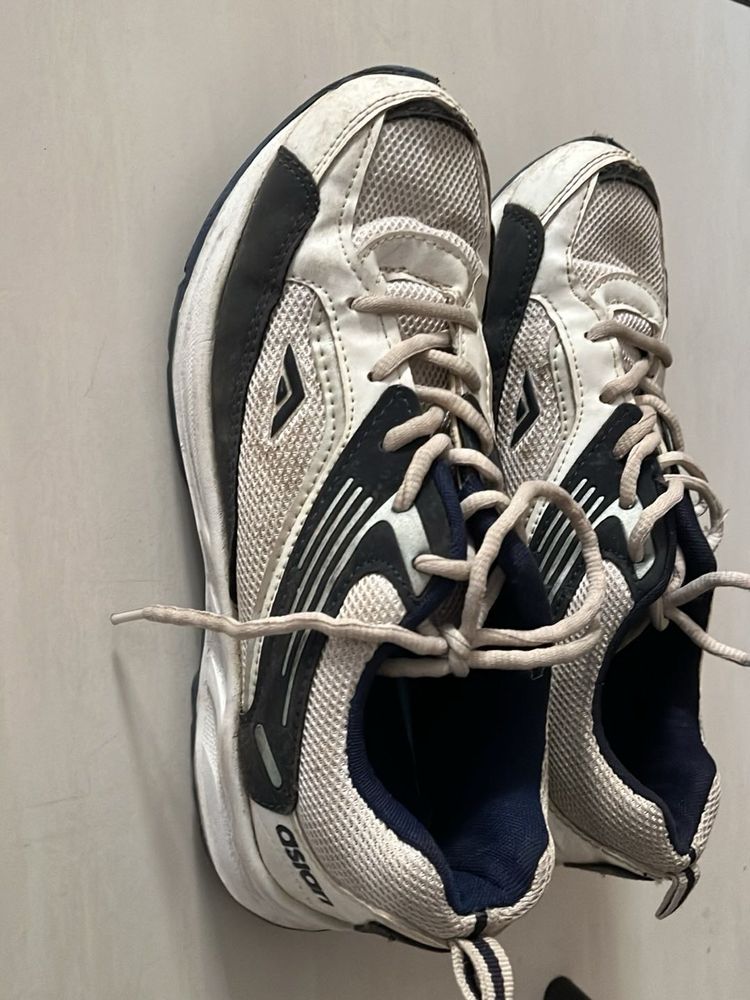 White &amp; Navy Athletic sports  Shoes