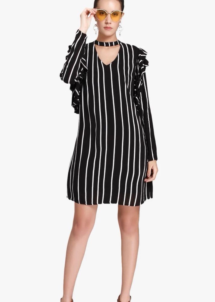 Striped Ruffle Sleeve Top