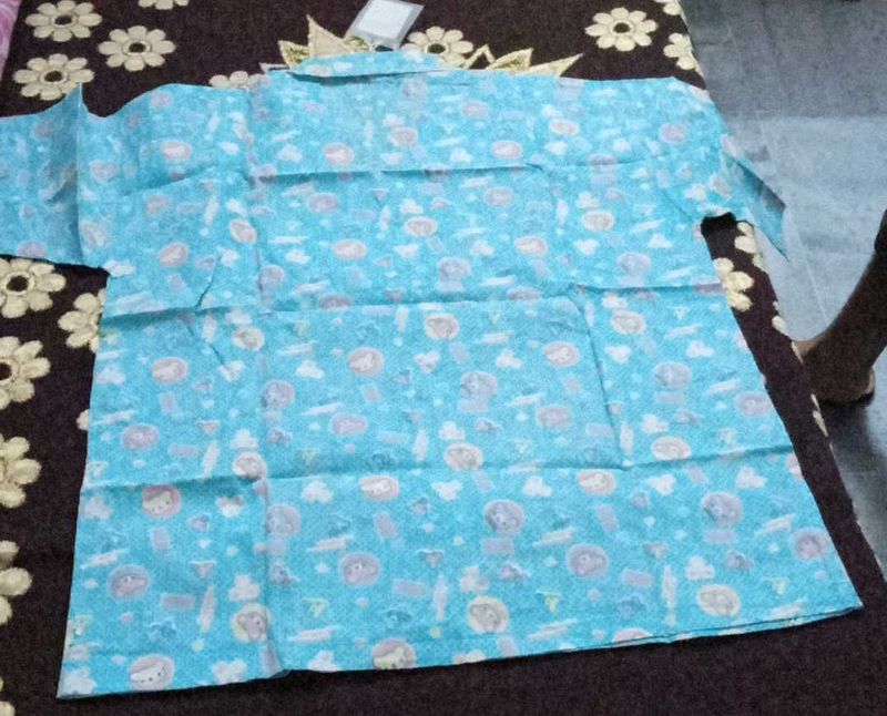 Blue patterned baby shirt