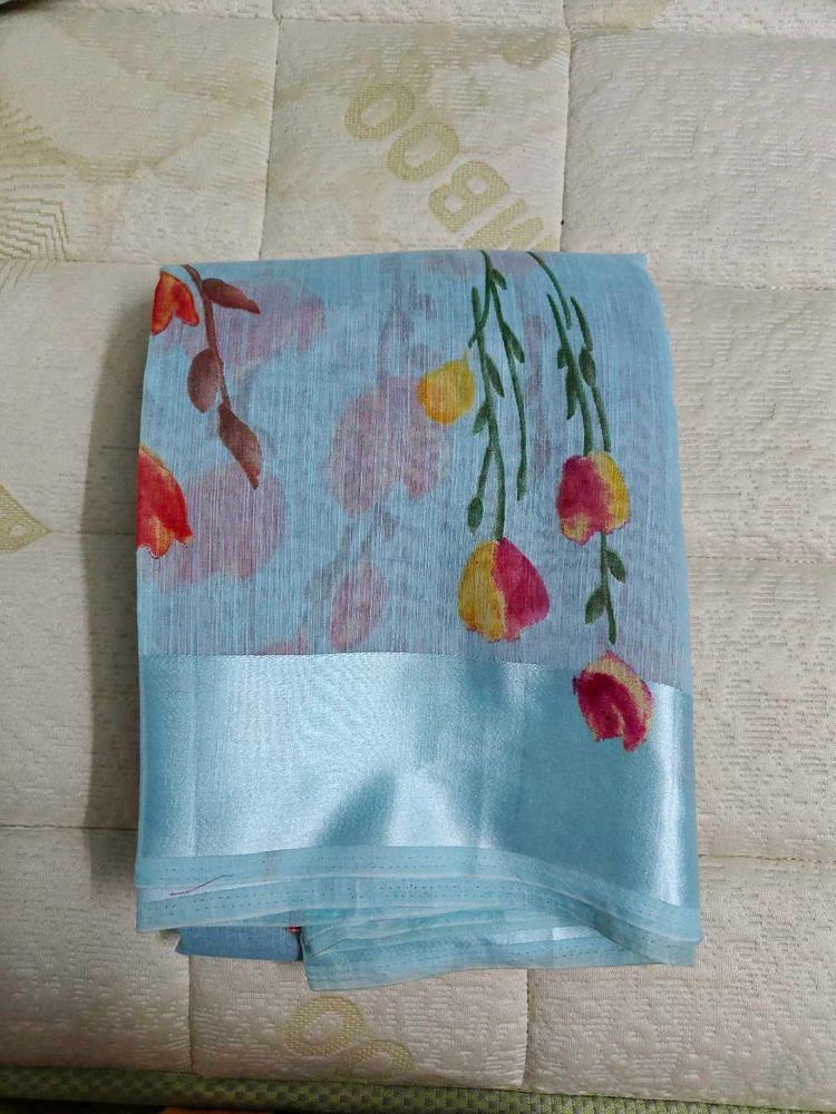 Linen saree