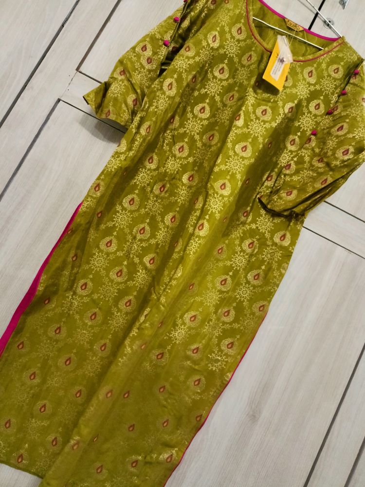 Aurelia Olive Green Kurta
