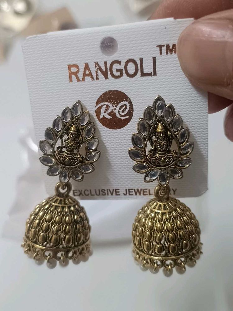 Rangoli Jhumka Earrings