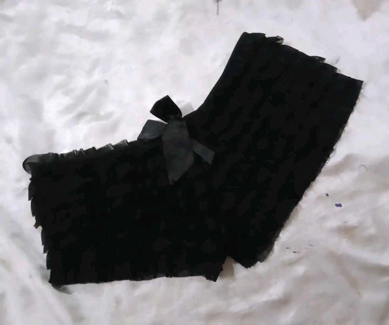 Black Lace Bow Briefs