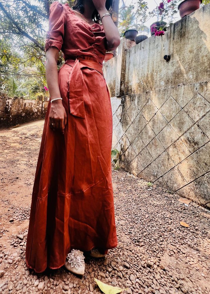 Beautiful Vintage Brown Bridal Typ Gown
