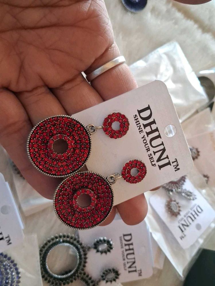 Stunning Red Stone Earrings