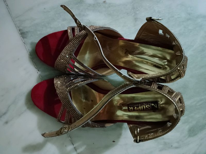 Red And Golden Sandal
