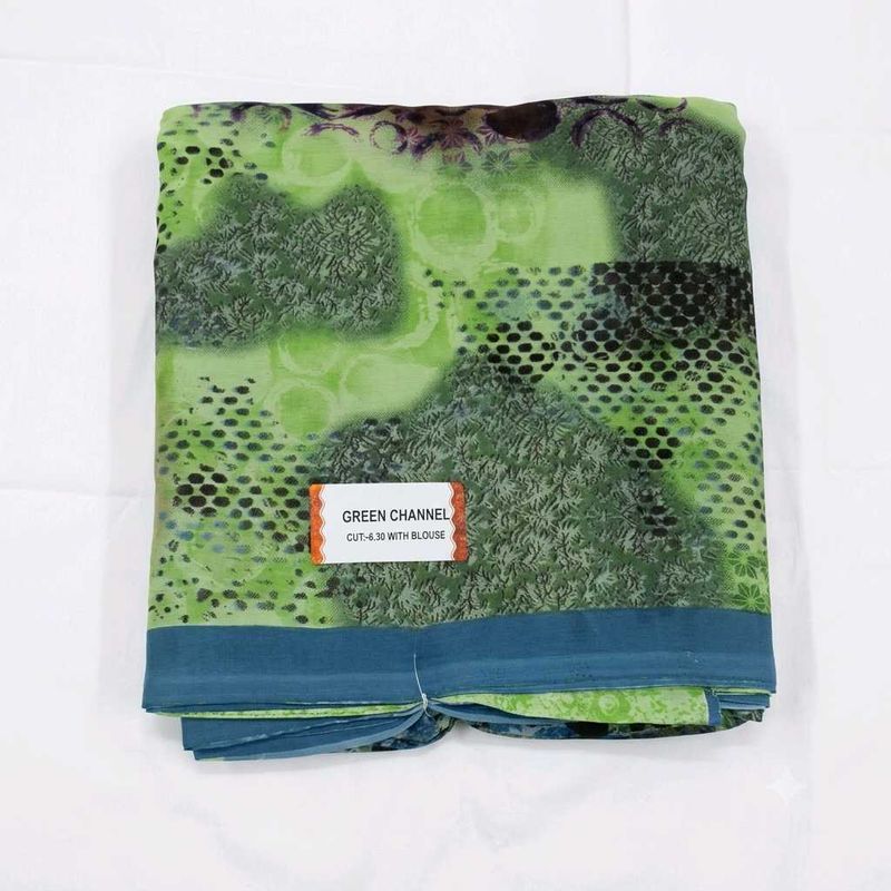 Beautiful Green Printed Saree