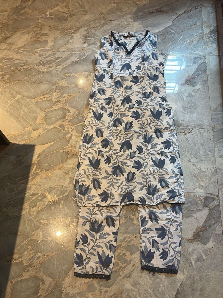 Floral Print Kurta Set with Pants