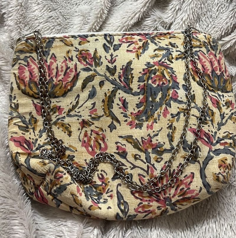 Boho Floral Print Clutch Bag