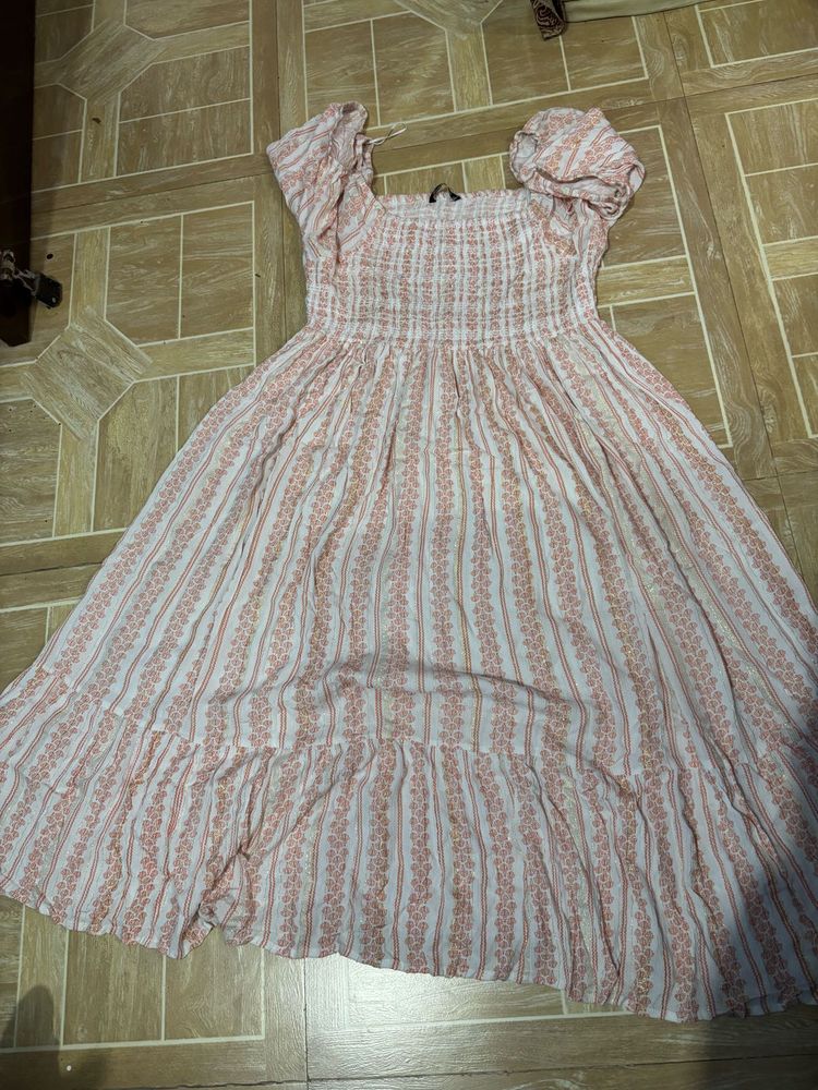 Floral Print Puff Sleeve Dress