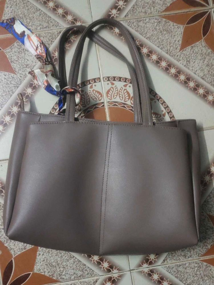 Stylish Faux Leather Tote Bag