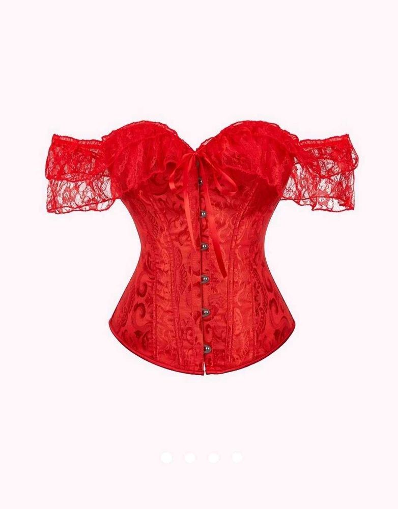 Savana Red Lace Corset Top