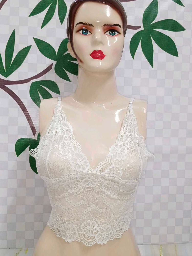 (900)Lace Bustier Crop Top