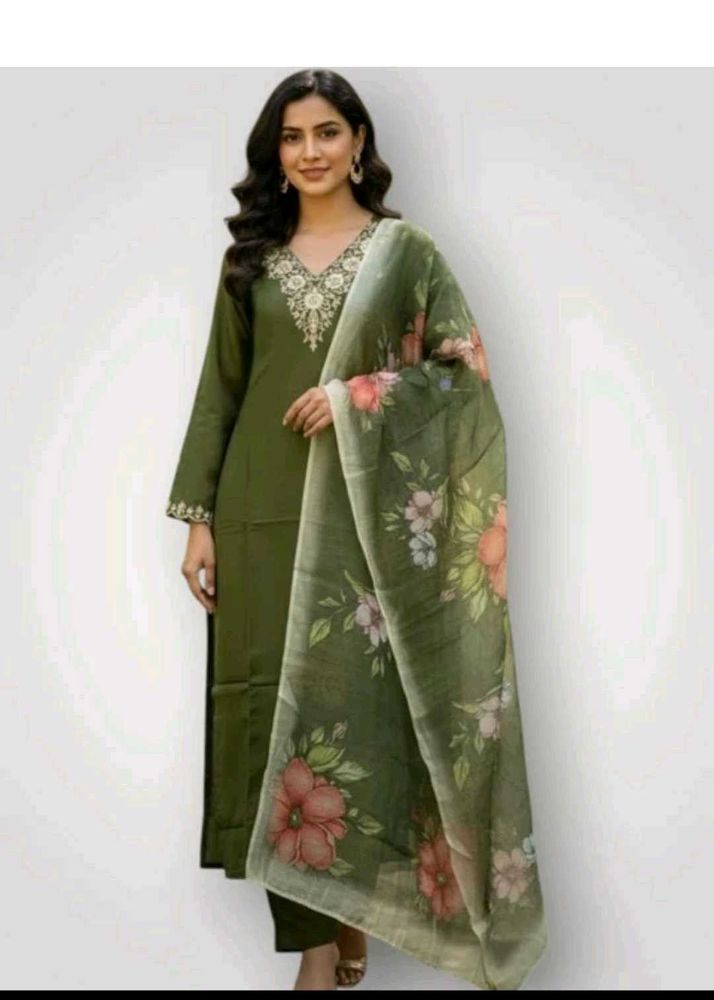 combos 🥳  Olive Green Kurta and yellow Set