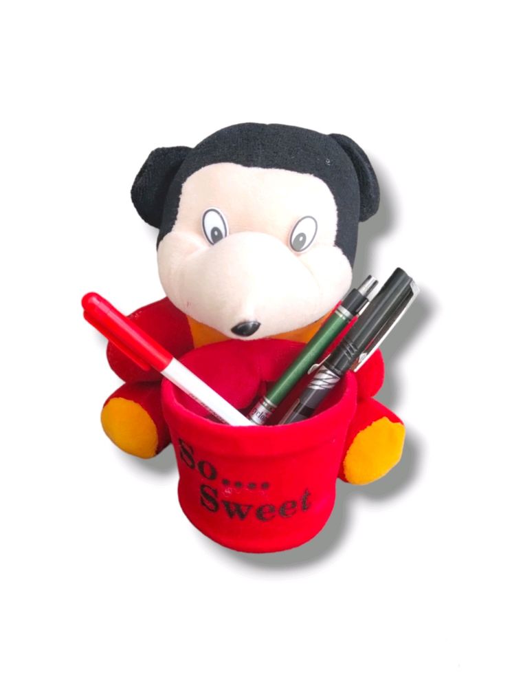 Soft Mickey Mouse Teddy Pen Stand Holder For Kids