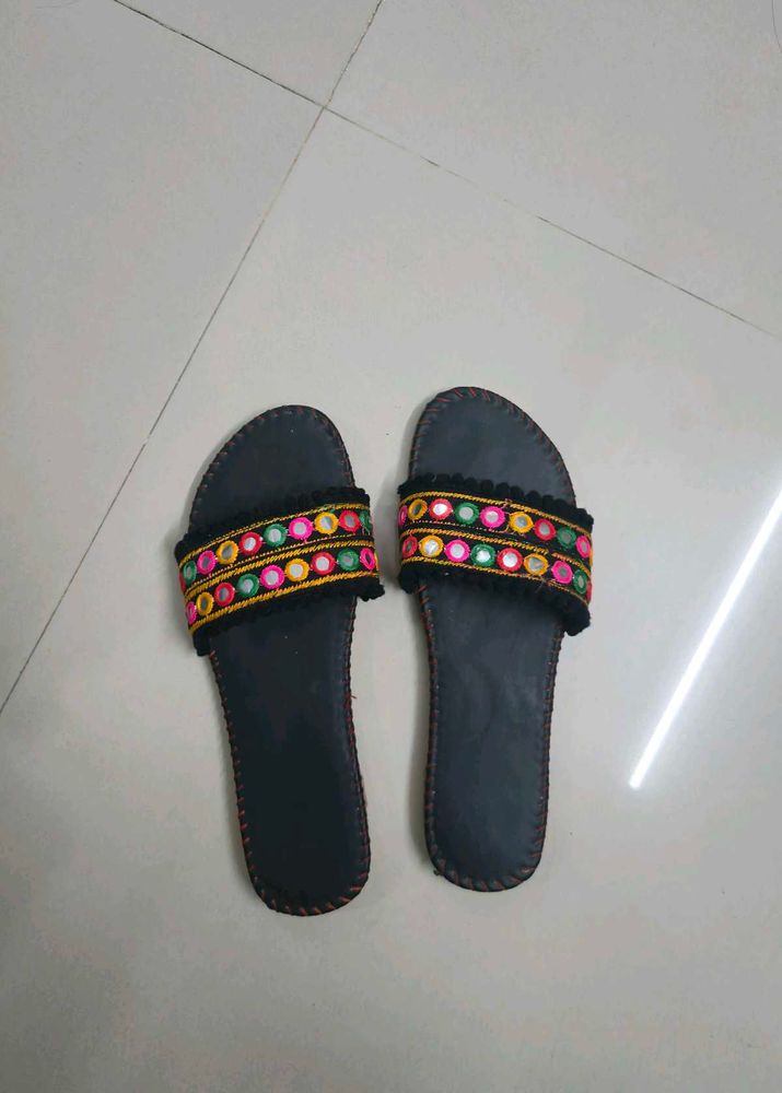 Embellished Flat Sandals