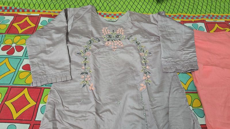 Elegant Embroidered Kurta Set