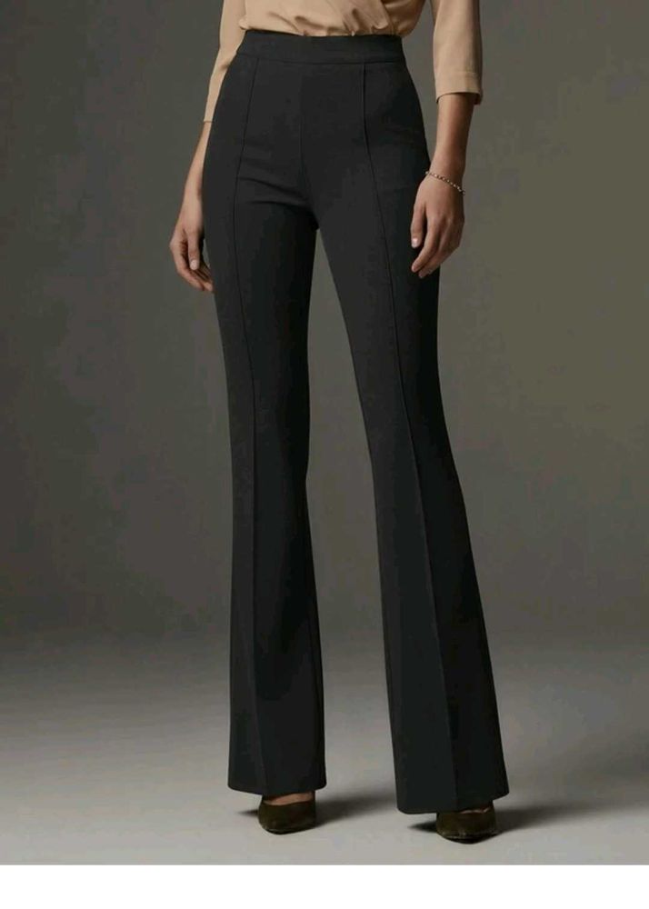 Flared Black Trousers