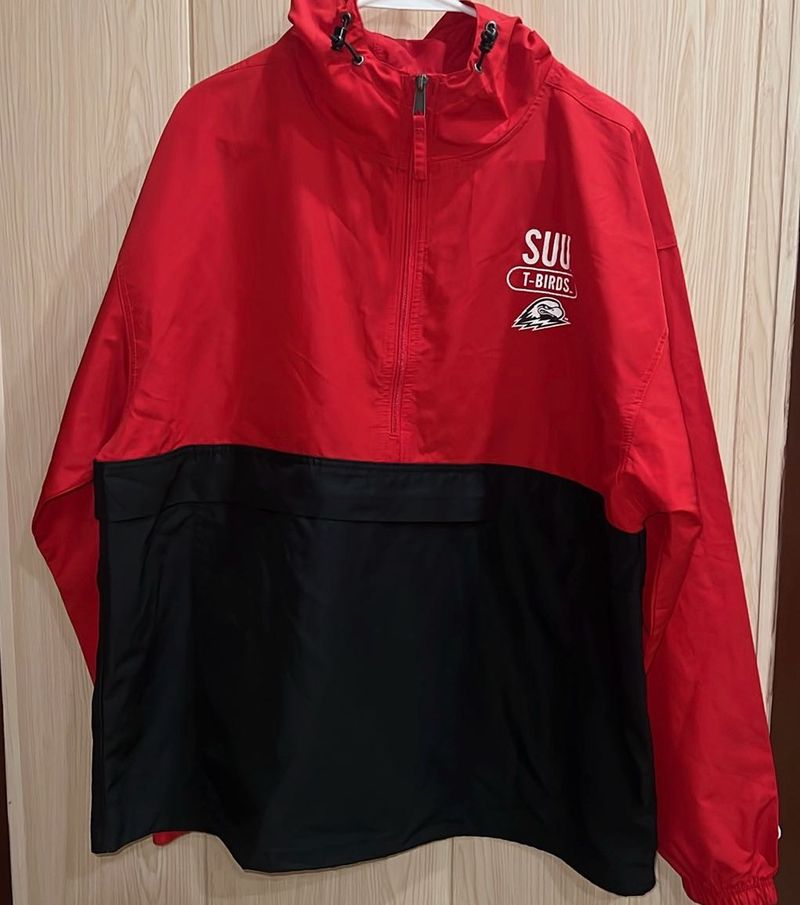 Champion Red &amp; Black Pullover Jacket