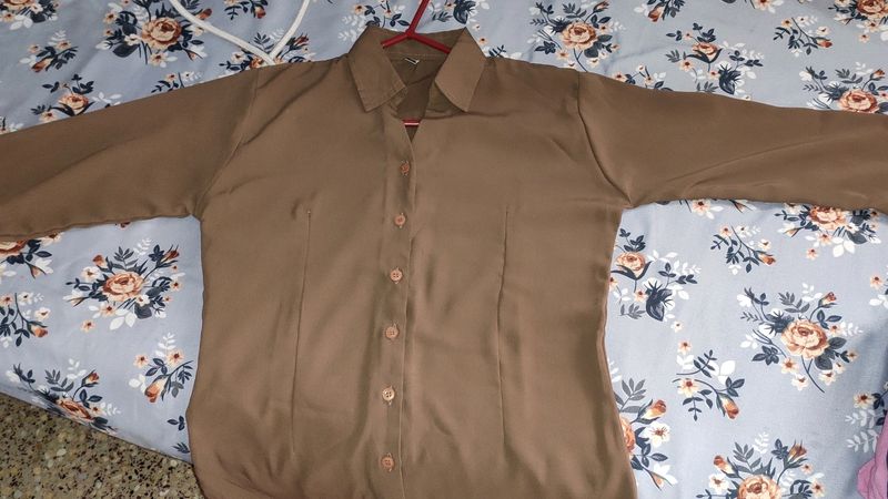 Nude Brown Formal Shirt