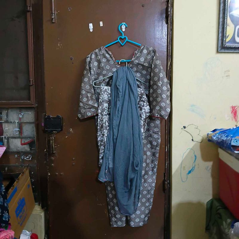 Elegant Printed Kurta Set with Dupatta