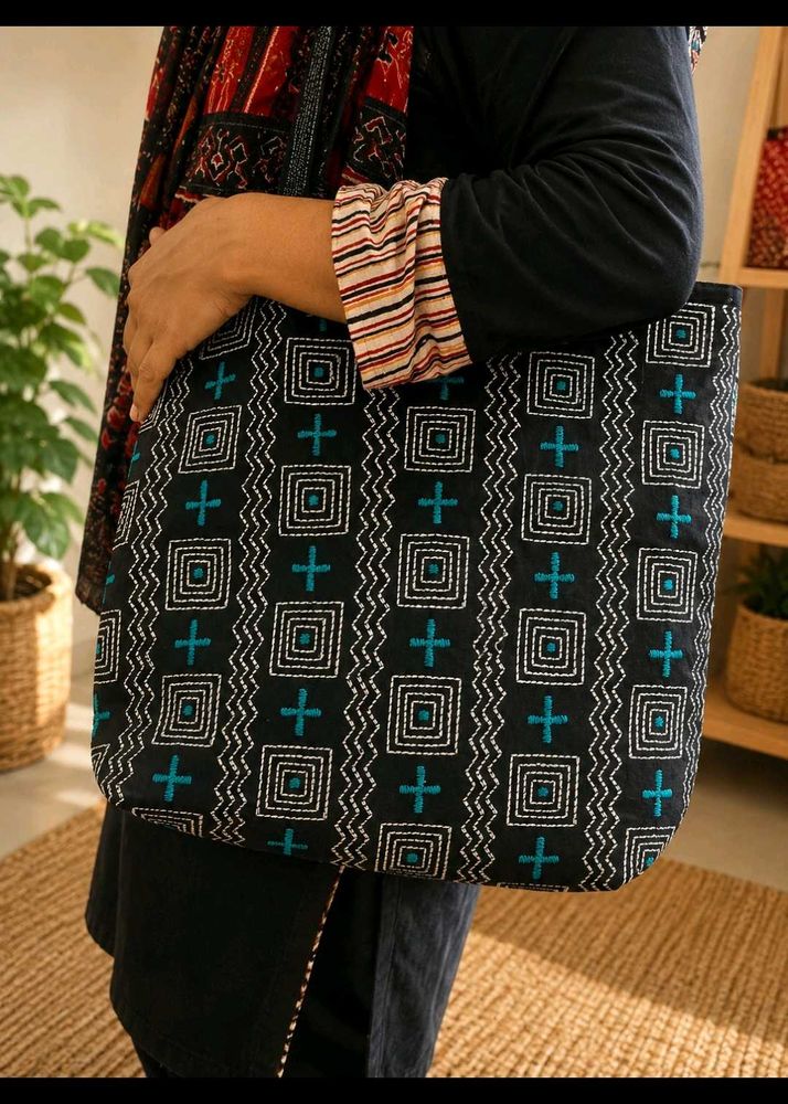 Midnight Tribal Tote