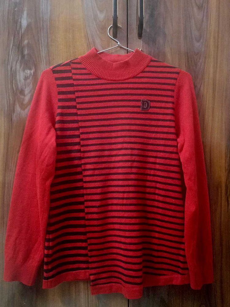 Grunge Red striped sweater