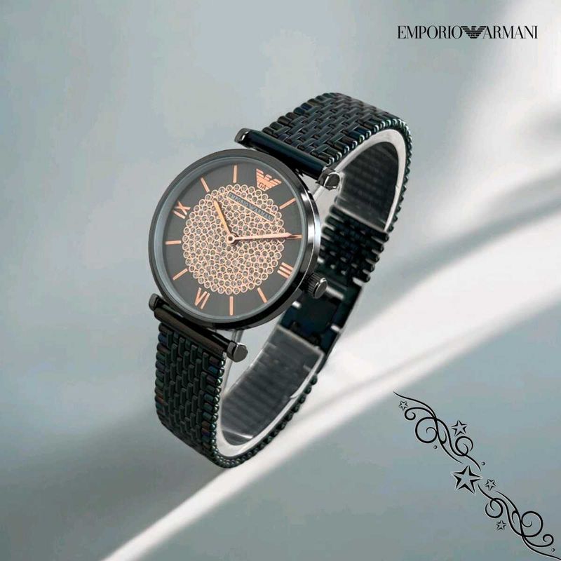 EMPORIO ARMANI NEW BLACK LADIES WATCH AT SALE