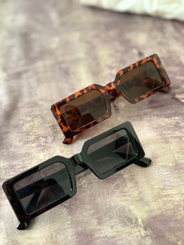 Stylish Rectangular Sunglasses - Tortoise &amp; Black