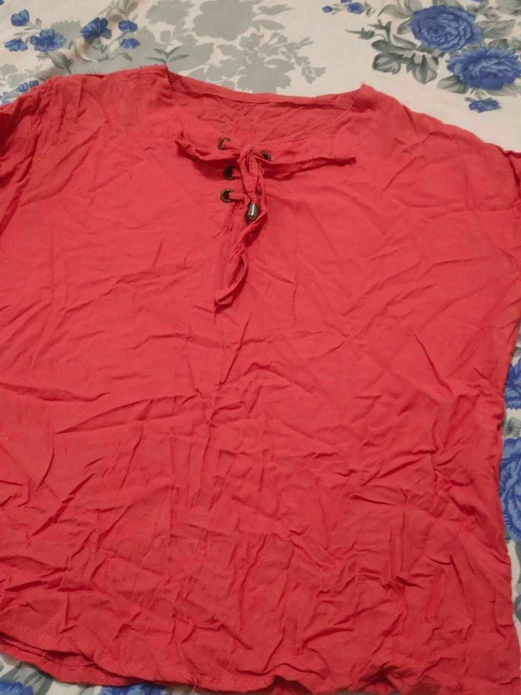 Red Casual Top