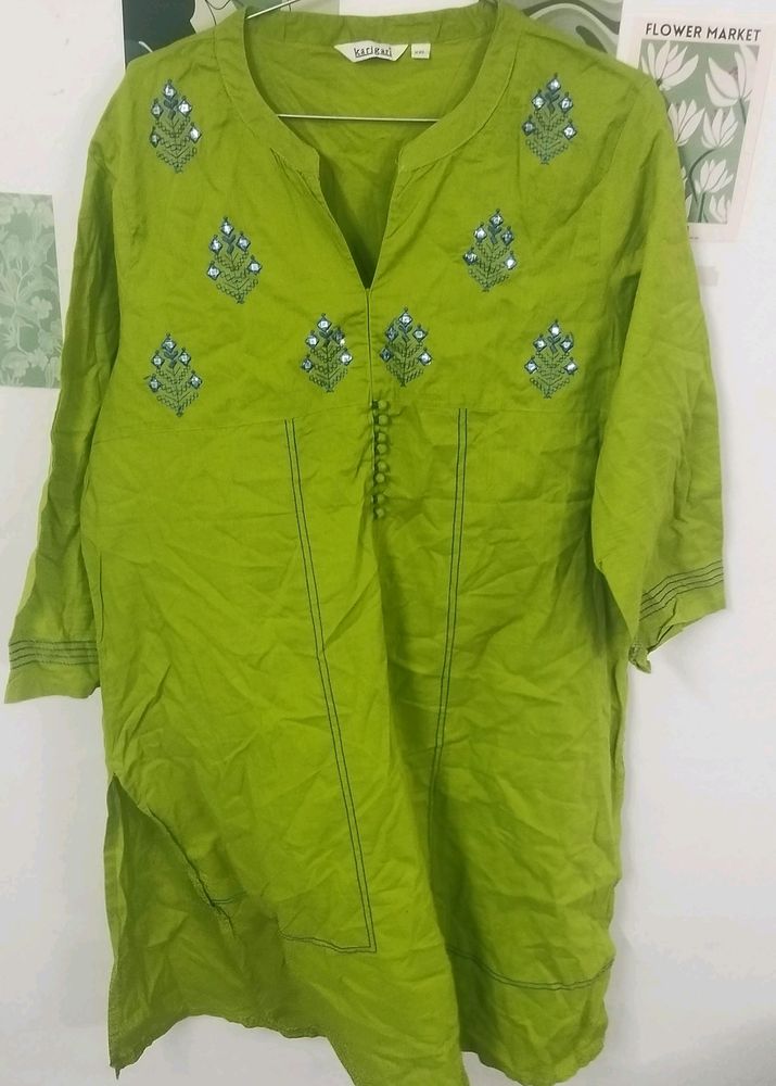 Karigari green kurti!