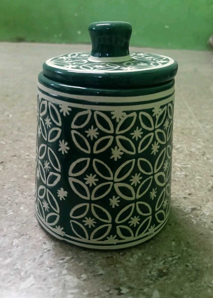 Decorative Ceramic Jar with Lid