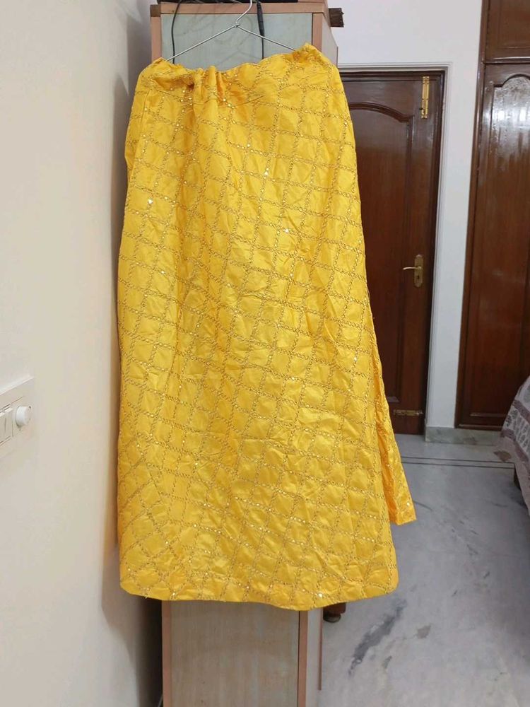 Vibrant Yellow Ethnic Skirt
