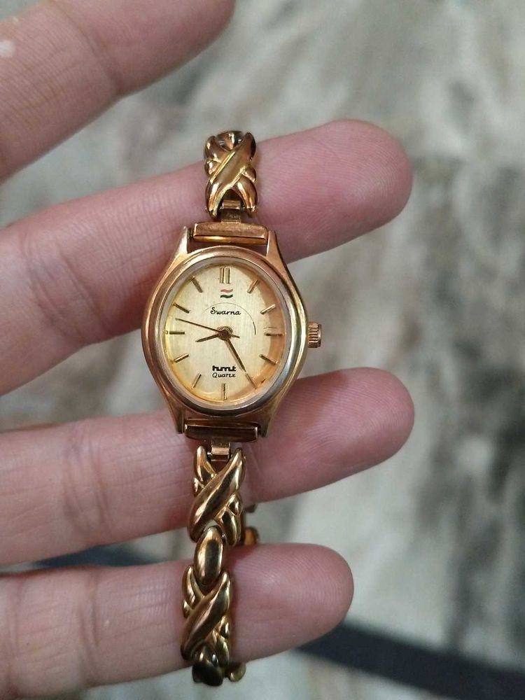 Elegant Gold Tone Swarna Watch