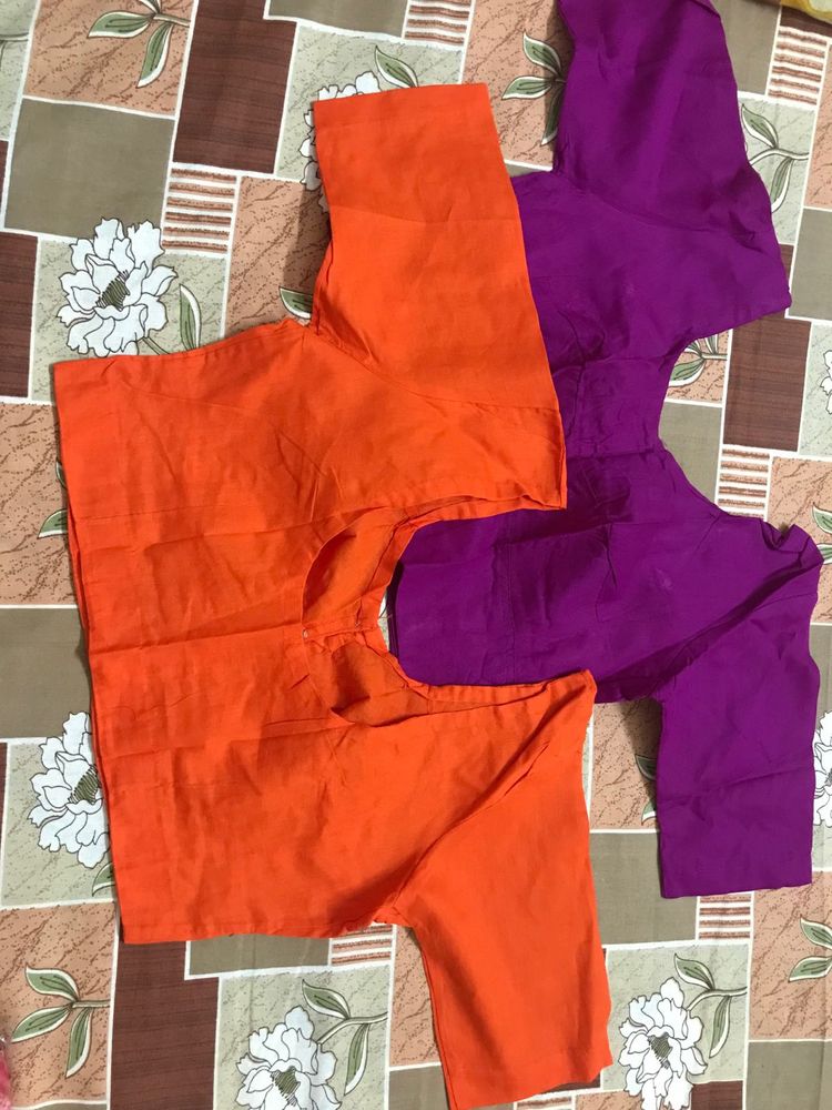 Vibrant Orange &amp; Purple Blouses