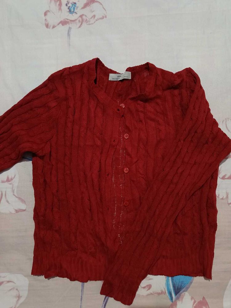 red knitwear